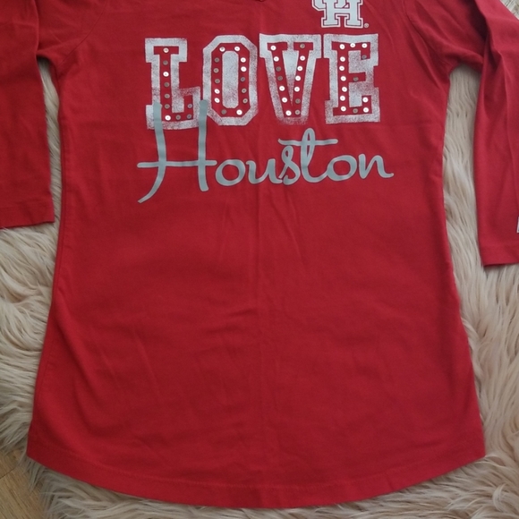 UH Love Houston Red Shirt in Women's Size M/M(7-9) - Picture 5 of 8